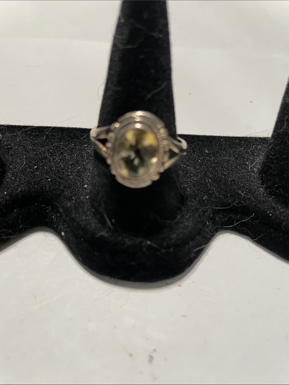 Ring- Yellow Oval Gemstone Filigree Women's Ring